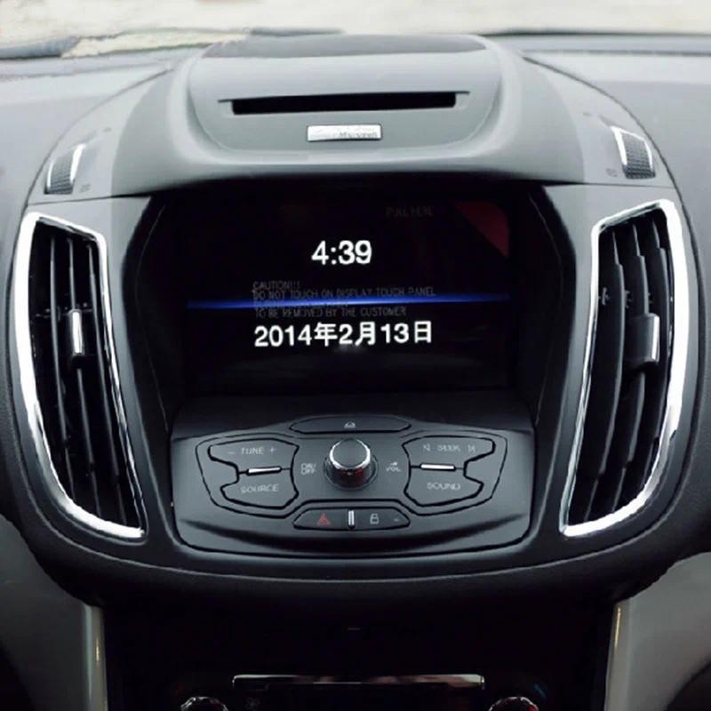 My Good Car Chrome ด้านหน้าเครื่องปรับอากาศ Vent ชุบวงกลมตกแต่ง Sequins Trim สติกเกอร์สําหรับ Ford K