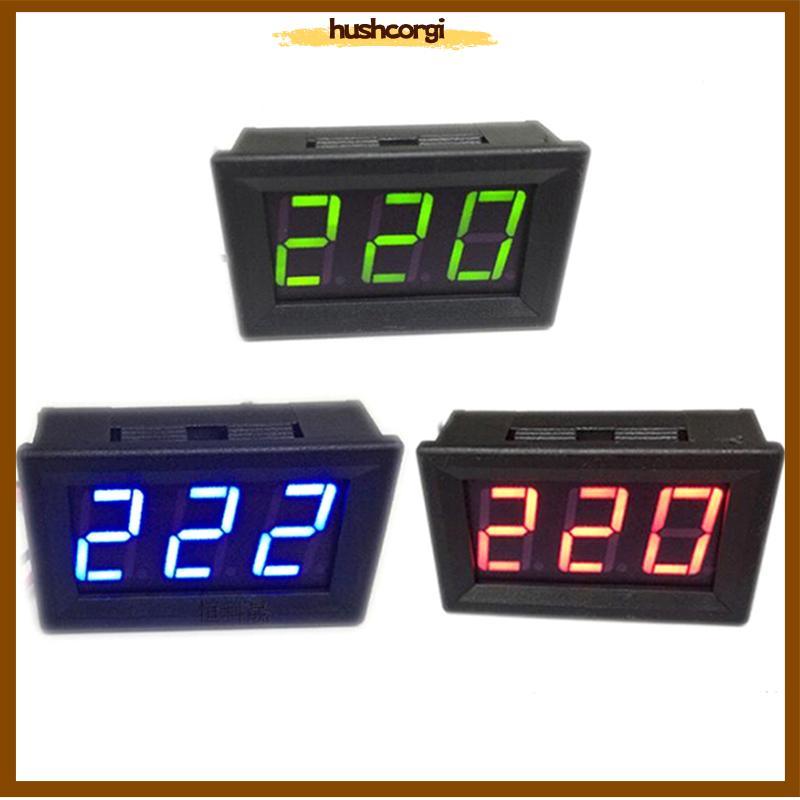 [hushcorgi] AC 70-500V โวลต์มิเตอร์แบบดิจิตอลจอแสดงผล LED 2 สายไฟโวลต์มิเตอร์ทดสอบแรงดันไฟฟ้าหุ้นใหม่