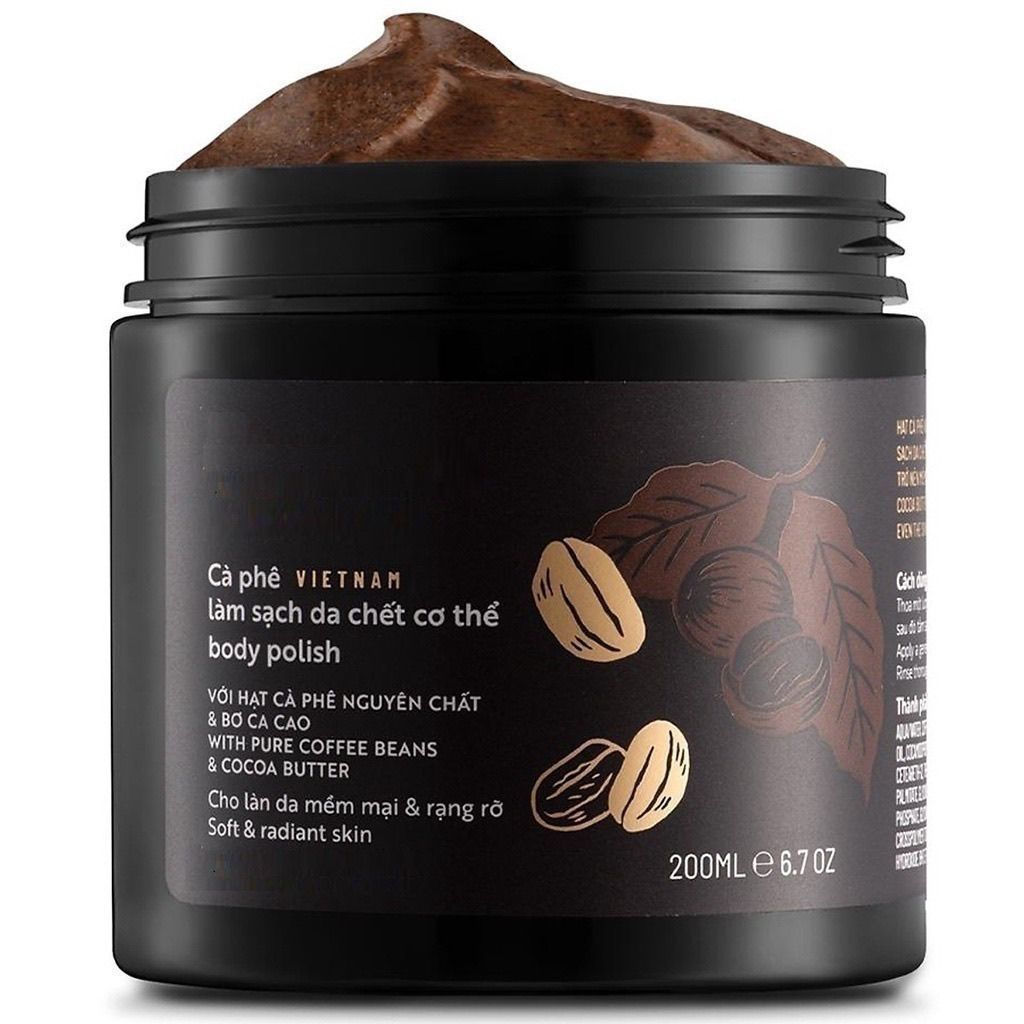 TQ~Vietnamese Coffee Scrub TaytebaochetCaphebody200ml Exfoliating PP