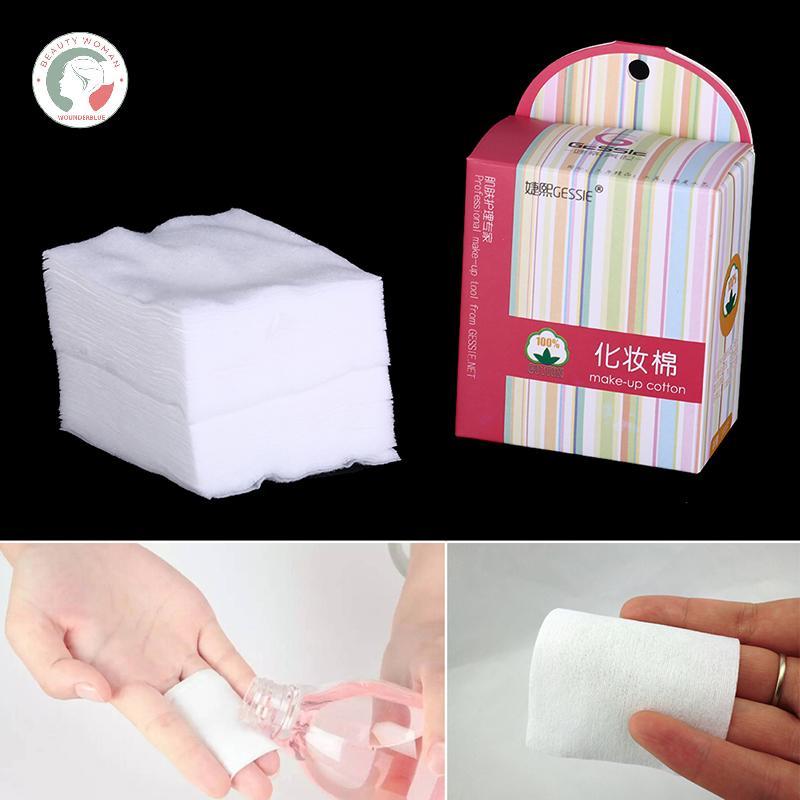 [OU] 100 ชิ้นเครื่องสําอางผ้าฝ้าย Pad Lint ฟรีทําความสะอาดตาบนใบหน้าแต่งหน้า Remover เครื่องมือ TH