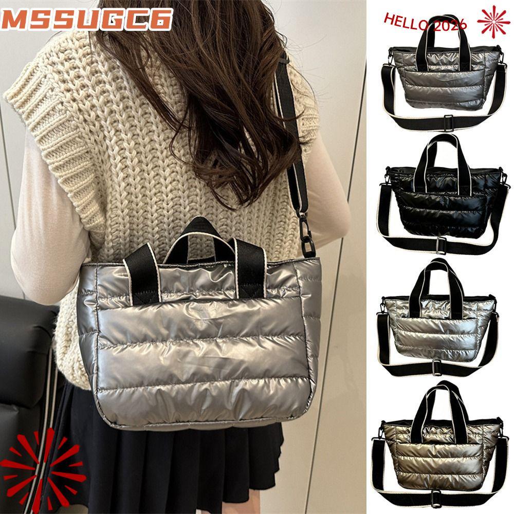IMSSUG Fluffy Puffer Bag กระเป๋าถือหลายกระเป๋าขนาดใหญ่ความจุ กระเป๋าถือผู้หญิง แฟชั่นสบายๆ เหมาะสำหรับการท่องเที่ยวและใช้งานประจำวัน