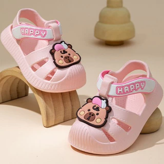 รองเท้าแตะ แบบรัดส้น สำหรับเด็ก น้ำหนักเบา ใส่สบาย ลายน่ารัก พร้อมส่ง
