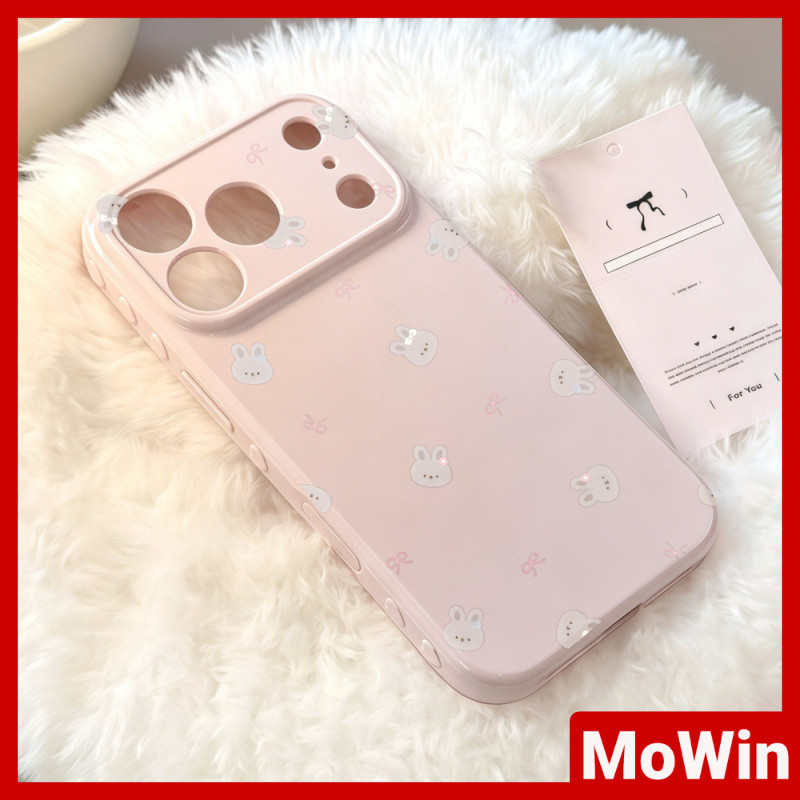 Mowin Case - เคสโทรศัพท์รูปหัวใจ เนื้อนุ่มเงา ใช้ได้กับเคส iPhone 11 และ iPhone 17 Pro Max กระต่ายน้
