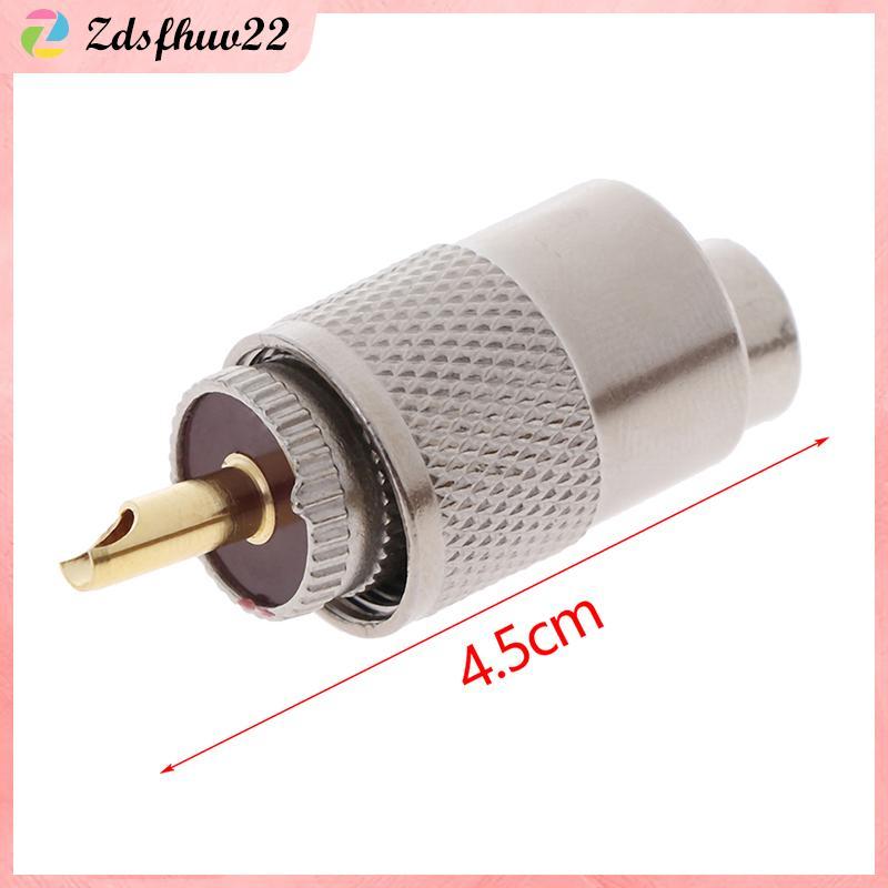 [ZFV] 1 ชิ้น UHF PL259 ปลั๊กชายอะแดปเตอร์ขั้วต่อบัดกรีตรงสําหรับ RG8U RG58-3 TH