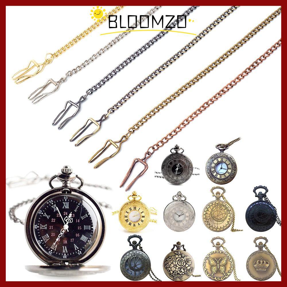 จัดส่งจากประเทศไทยBLOOMZO Fob นาฬิกาสําหรับผู้หญิงควอตซ์พร้อมสร้อยคอ Steampunk