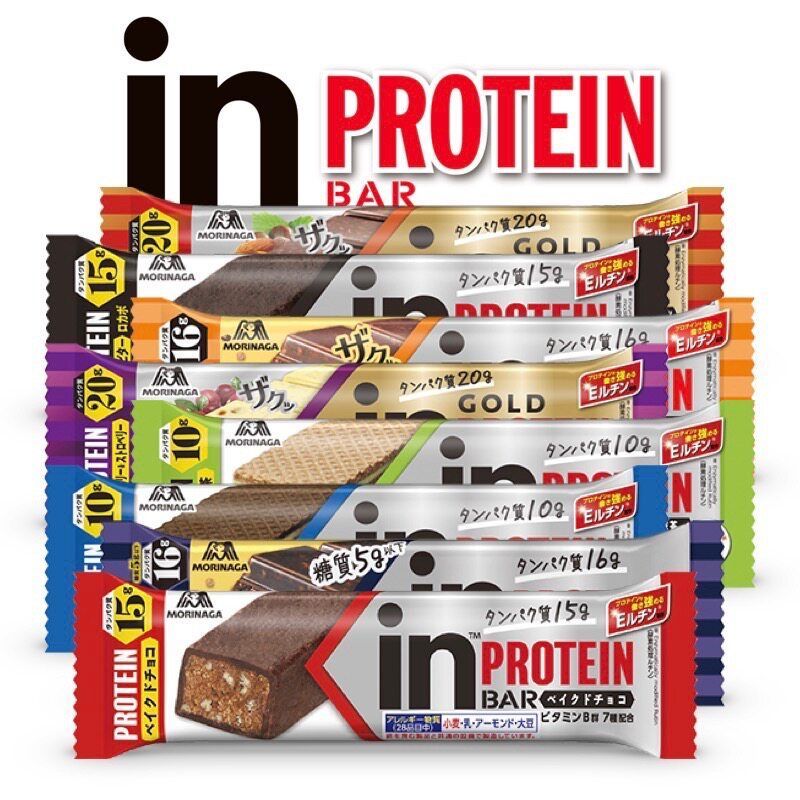 Morinaga inBAR Japanese Original Meal Replacement Protein Bar แคลอรี่ต่ําโปรตีนสูง Nutritious Biscuits Matcha Chocolate Mouth