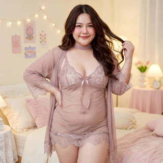 SUPER SEXY ชุดเดรสกระโปรง ชุดนอนสายเดี่ยวซีทรู พร้อมจัดส่ง 24 ชม. 💞 สาวอวบ PLUS SIZE M-219