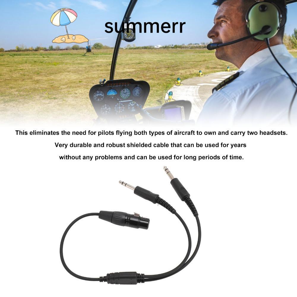 SUMMERR 5 Pin XLR ถึง GA Dual Male Plug Adapter, 5 Pin XLR Female Y Splitter Cable for Airbus 5 Pin 