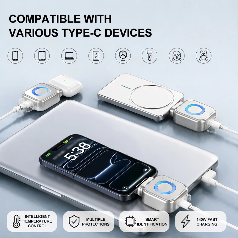 Mart Auto Stop ชาร์จแยก AI Recognition ชาร์จอย่างเต็มที่อัตโนมัติตัดอุปกรณ์ USB ชาร์จอะแดปเตอร์ความปลอดภัย thumbnail 9