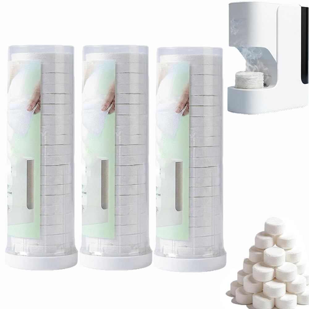 Hot Face Towel Refills, Disposable Compressed Face Towel for Smart Hot Facial Towel Warmer-60/80/120