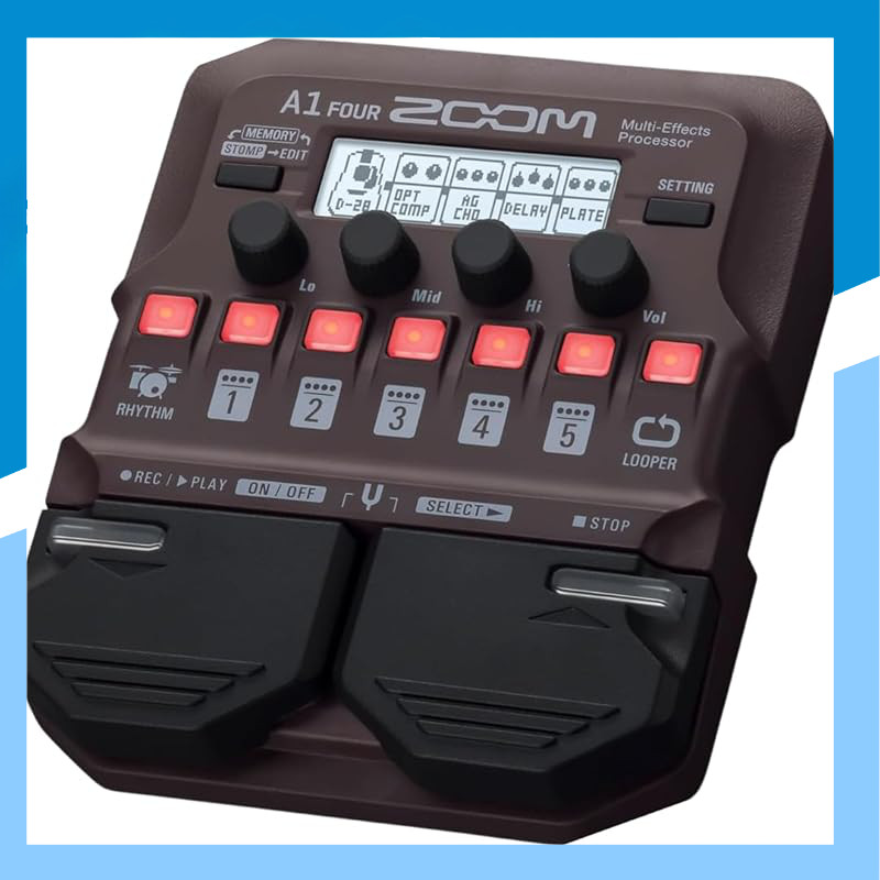 "ZOOM A1 FOUR & A1X FOUR Multi-Effects Pedals for Acoustic Instruments - 3-Year Warranty, Ideal for 