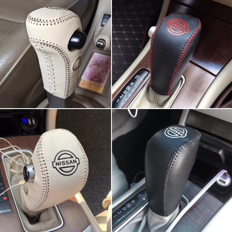 เหมาะสําหรับ Nissan 06-07-08-10 Sylphy ฝาครอบเกียร์ Tiida Junyi ฝาครอบคันเกียร์ Handbrake ฝาครอบเกียร์ Q2AM