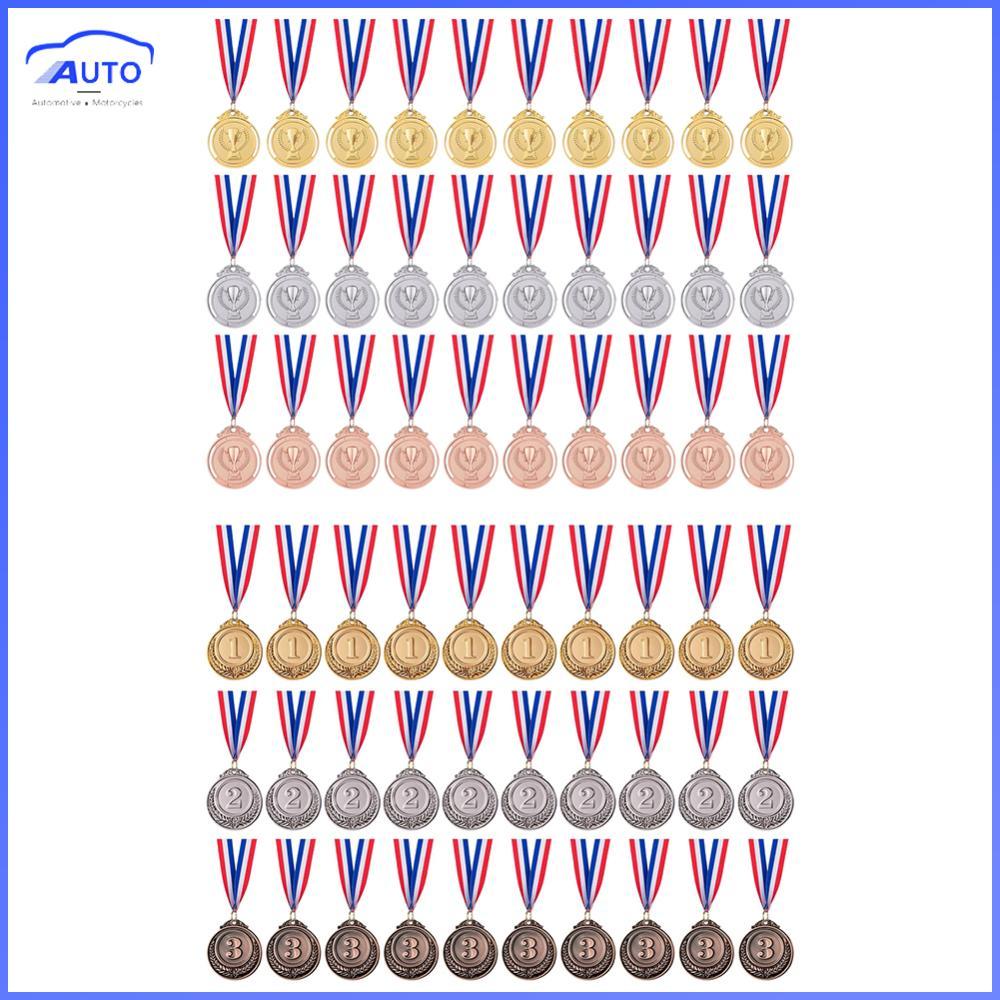 ❤ Itechcool 30 ชิ้น 2 นิ้วทองเงิน Bronze รางวัลเหรียญคอริบบิ้น 1st 2nd 3rd รางวัลเหรียญรอบ Winner รา