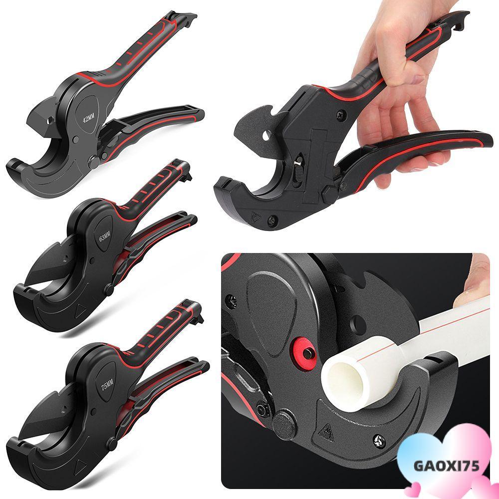 Gaoxi75 เครื่องตัดท่อ PP/PE ท่อ 32 มม.-75 มม.ตัดท่อ Ratchet กรรไกร Self-locking อลูมิเนียมเครื่องตัดหลอด