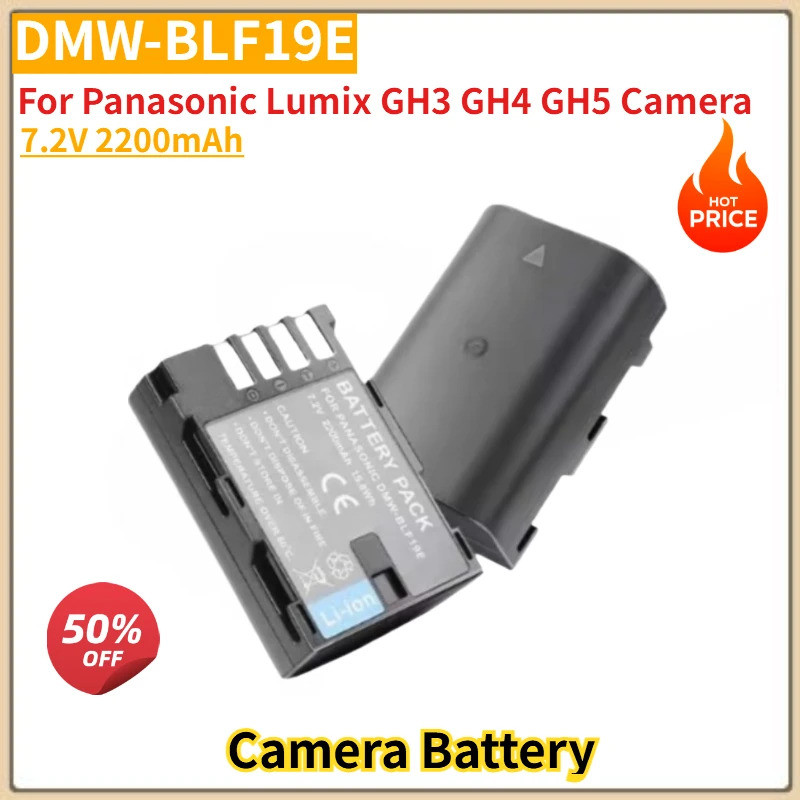 DMW-BLF19E 7.2V 2200mAh แบตเตอรี่กล้องสําหรับ Panasonic Lumix GH3 GH4 GH5 กล้องยี่ห้อ-ใหม่คุณภาพสูง