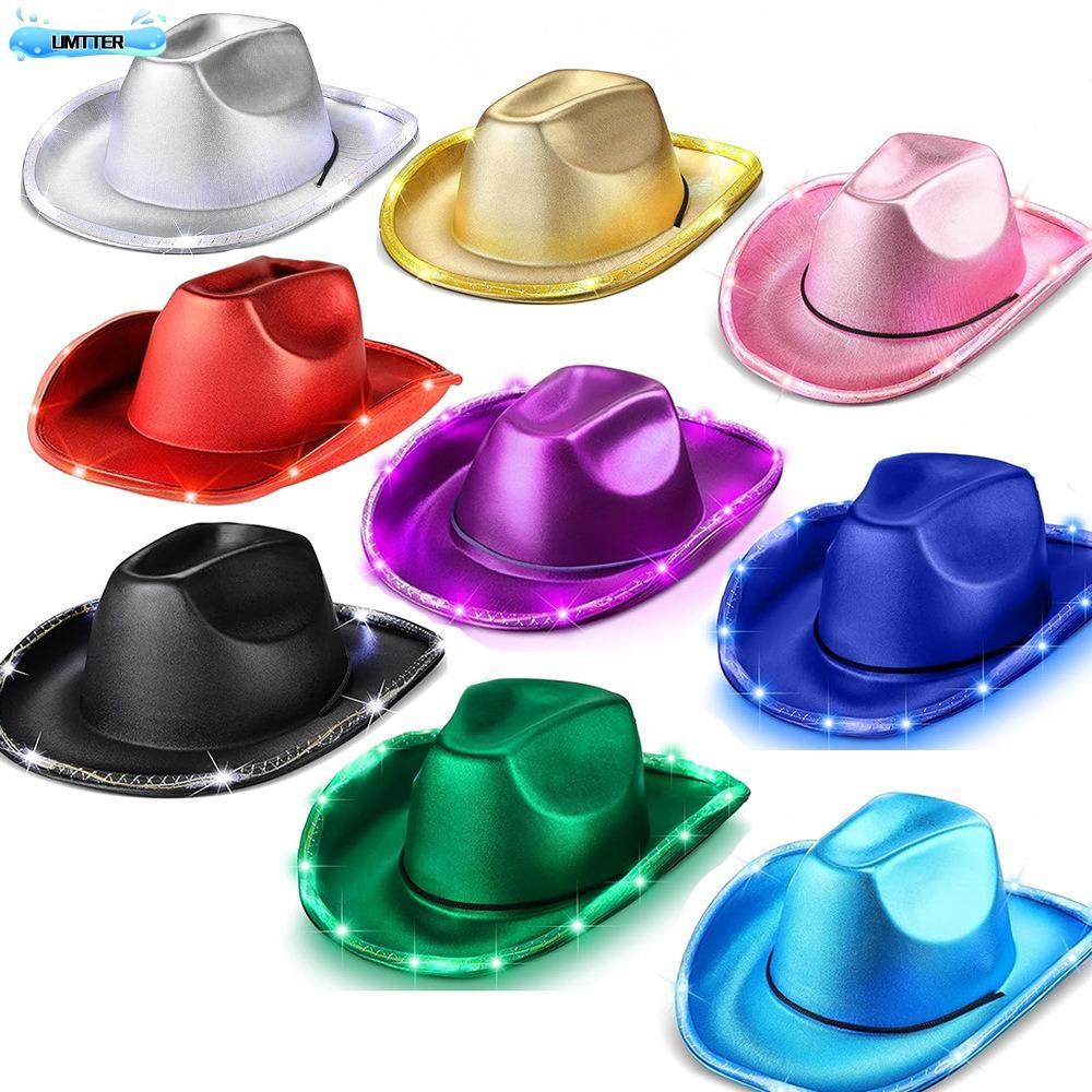 UMTTER หมวกCowgirl แสงสว่าง, ทำจากEVAทนทาน, มีLEDสำหรับดีไซน์Space Cowgirlและแต่งตัวสนุก