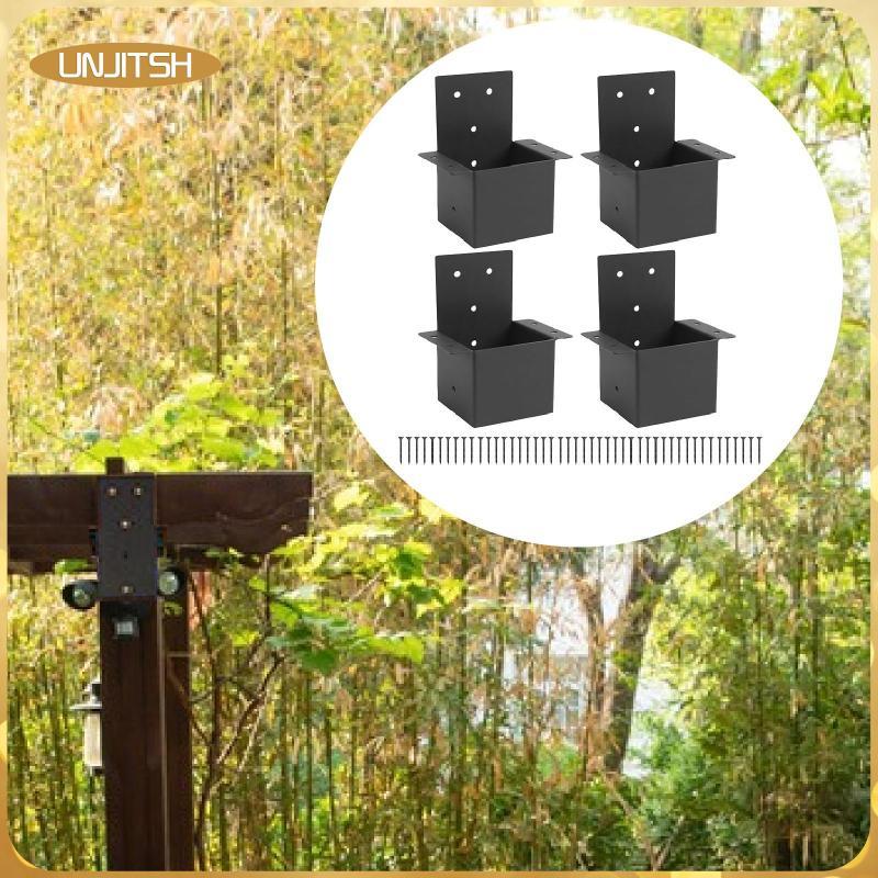 [unjitsh] 4x Pergola - ชุดศาลาฮาร์ดแวร์ความเสถียรสูง 4"x4" (จริง 3.6"x3.6") Post-Top Rafter Clamp สํ
