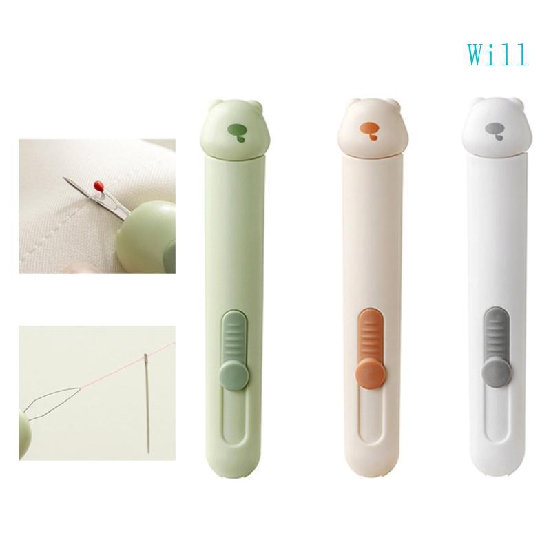 จะ 3-in-1 Seam Ripper Needle Threader Needle Storage Case Thread Remover สําหรับหัตถกรรม