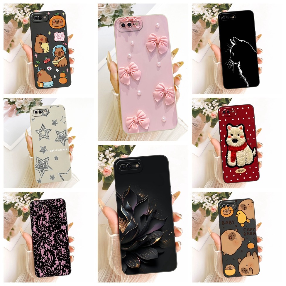 5.5 สําหรับ iPhone 7 Plus กรณีแมวน่ารักหรูหราแฟชั่น Love ตลกทาสีกันกระแทกซิลิคอนปลอก A1661 A1784 A17