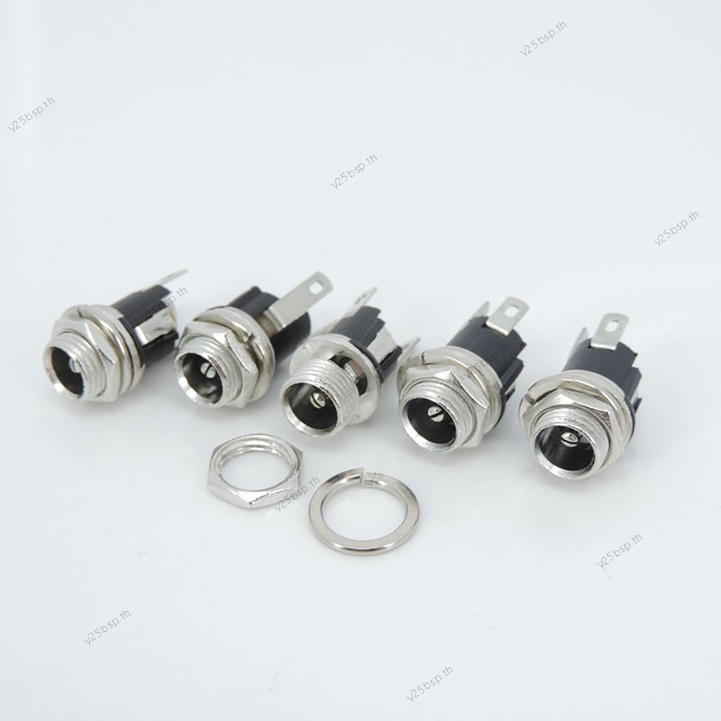 DC-025m 5.5 x 2.1 มม.DC Power Jack Panel Mount Terminal 3 Pin 5.5 * 2.5 มม.DC หญิงซ็อกเก็ตไฟฟ้า DC J
