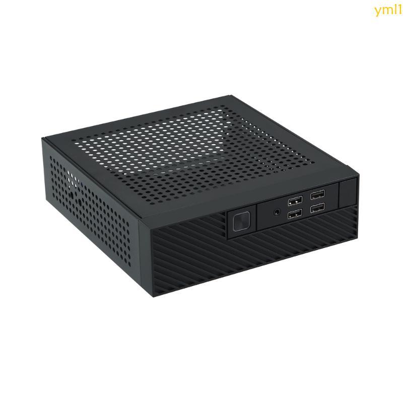 Yml1 M10 Mini ITX HTPC คอมพิวเตอร์เดสก์ท็อปแชสซี HTPC กรณีกรอบกระจายความร้อน MINI HTPC สําหรับ Home 