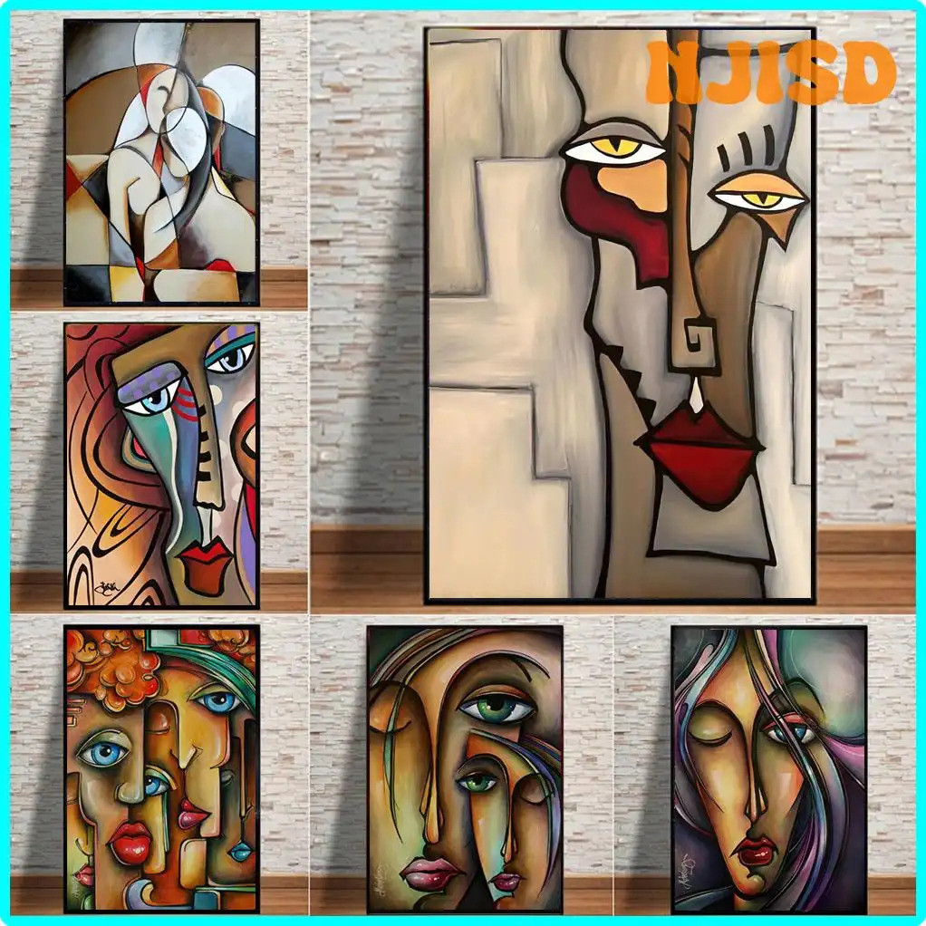 Picasso's classic oil painting from the NJISD printed on canvas. Famous abstract art posters and pri