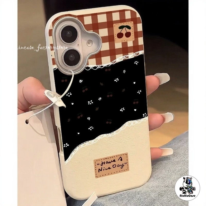 เคสสำหรับไอโฟน For Iphone 13 12 11 17 16 15 14 Pro Max X Xr Xs Max 7 8 Plus SE 16 Plus โทรศัพท์ Insมะเขือเทศสีแดงปกอ่อน