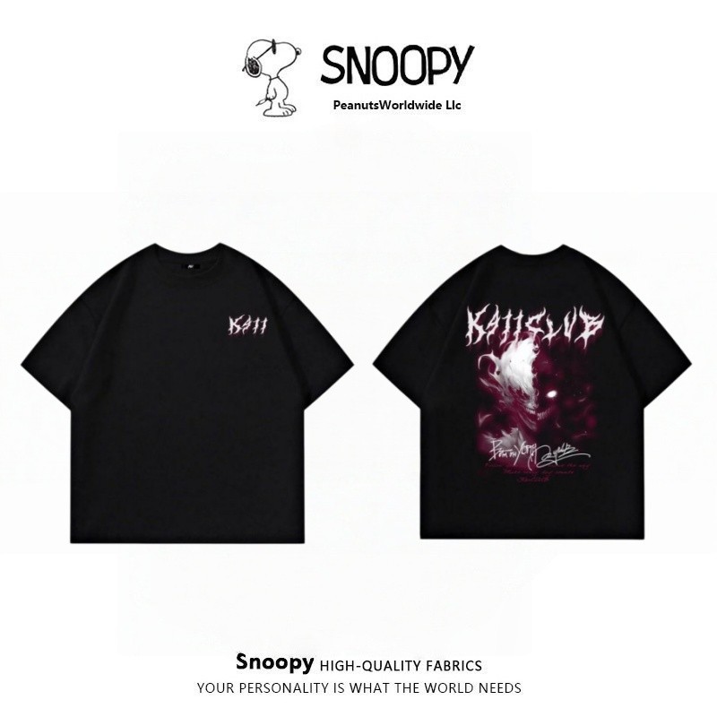 Men's T-shirt Men's white T-shirt Street fashion round neck printed T-shirt top