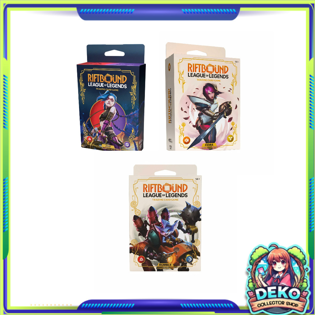 Champion Deck Riftbound  : League of Legends TCG  JINX / Rumble / Fiora (p2)