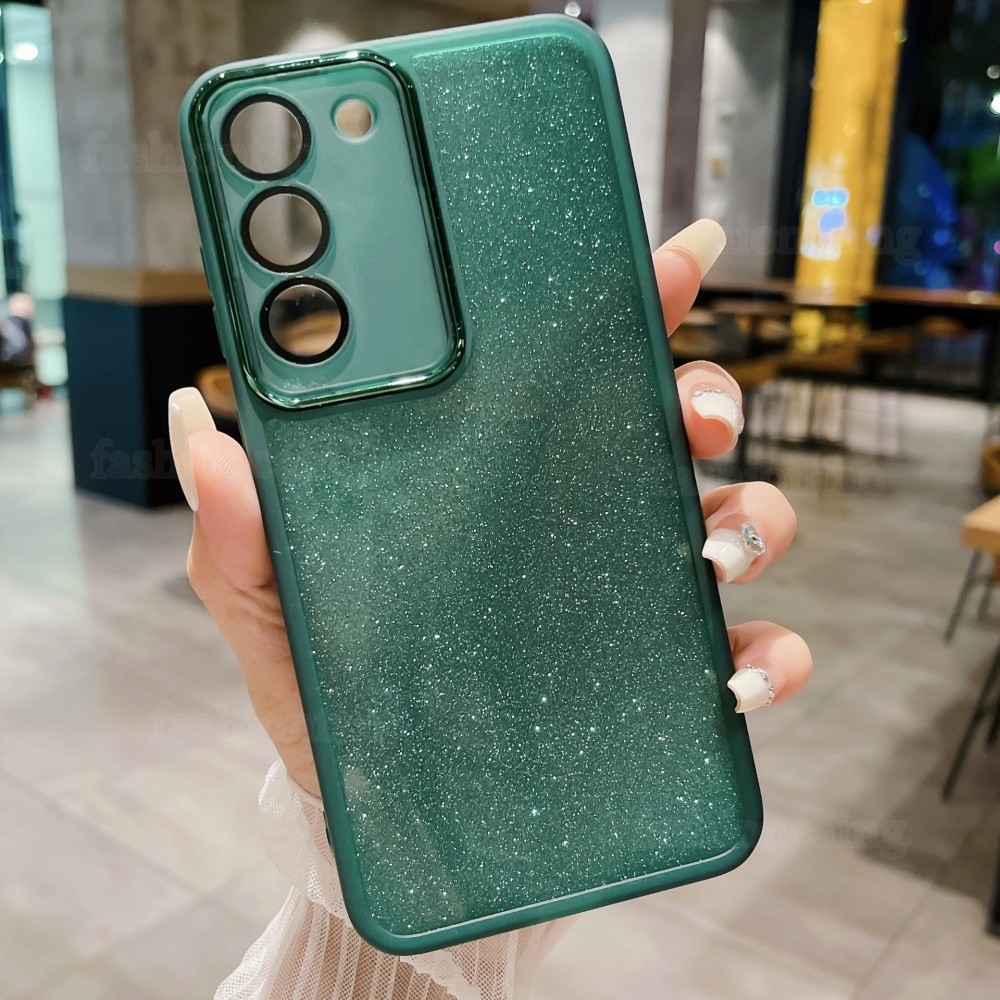 สําหรับRealme C 100 C100 iX C100i C100X C 83 C83 RealmeC100i RealmeC83 2026 โปร่งใสTPUซิลิโคนนุ่มGlitter Blingเคสโทรศัพท์ShockProofปกหลัง