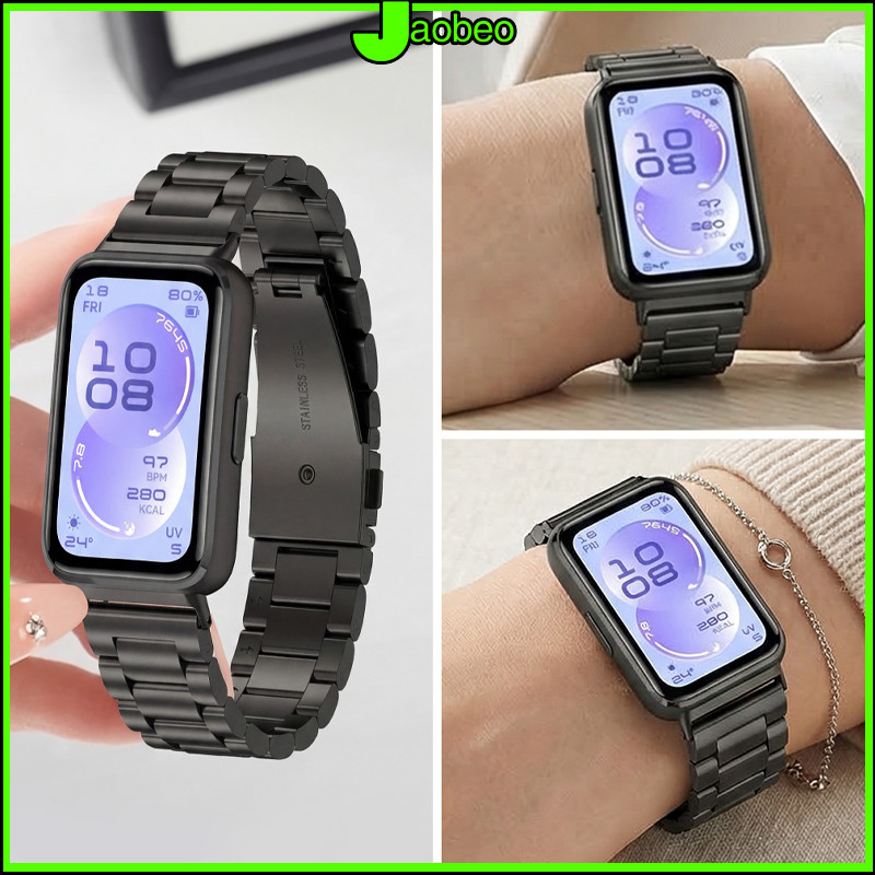 สายรัดโลหะสแตนเลส for Huawei Band 11 11 Pro สายรัด อุปกรณ์เสริมสร้อยข้อมือเปลี่ยน Smartwatch for Huawei Band 10 9 8