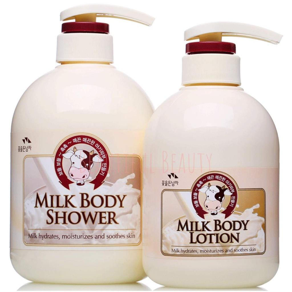 CONJUNTO SOMANG MILK BODY SHOWER 750ml + โลชั่นบํารุงผิว 500ml VU97