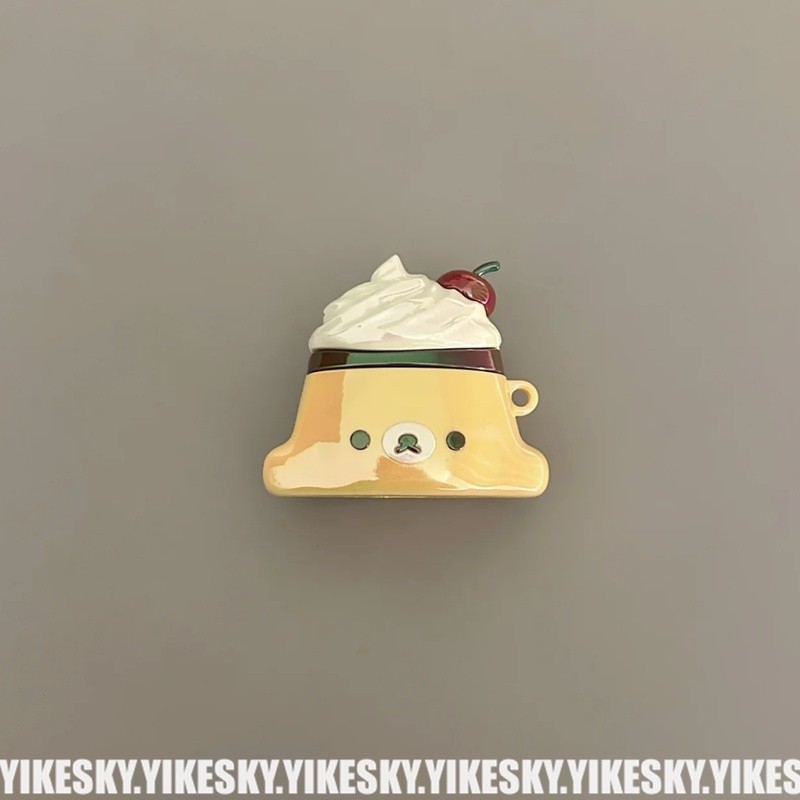 Laser Pudding Rilakkuma เคสหูฟัง airpods4 เคสป้องกัน airpodspro เคสหูฟัง Apple 1234 รุ่น Q