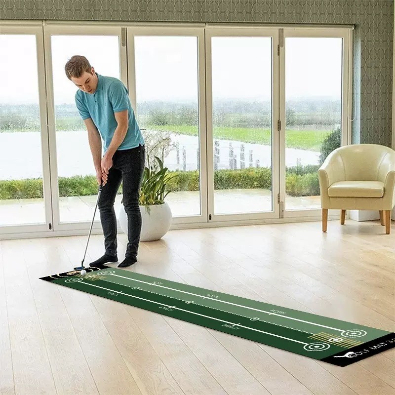 Greateffort 200*50cm golf putting mat พรมพัตต์กอล์ฟ ซ้อมพัตต์กอล์ฟ training พรมซ้อมพัตต์ 2เมตร Golf Putting Trainer Mat