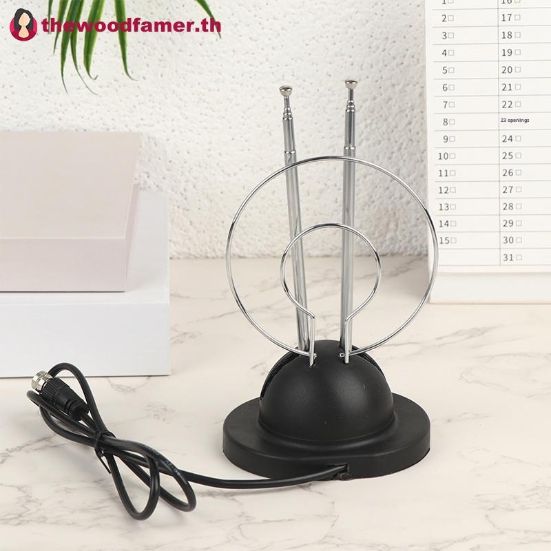 Well 1PC Indoor Loop เสาอากาศกระต่าย Analog สัญญาณดิจิตอลเสาอากาศ Universal VHF/UHF/HDTV TH