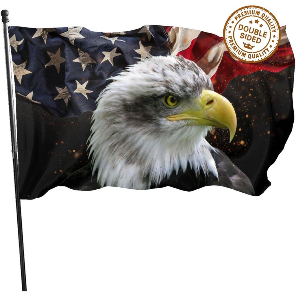 DGFhk American Eagle Flag 3x5 Double Sided Freedom Flag USA Memorial Day 4th July Independence Day 9