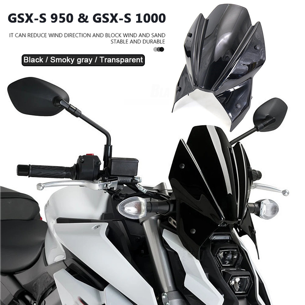 LQ กระจกรถจักรยานยนต์สำหรับซูซูกิ GSX-S1000 GSX-S950 GSX-S 1000 GSXS 950 กระจกบังลมด้านหน้าแฟริ่งหน้