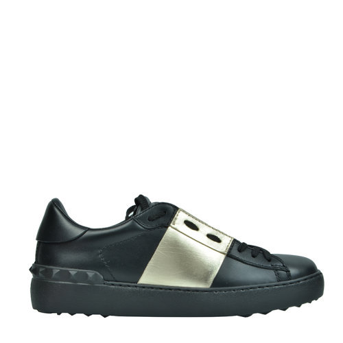 [คําแนะนําหลักขายดี คลังสินค้าพร้อมในประเทศ] Valentino/Valentino Ladies Black/Gold Casual Shoes Low-