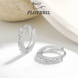 PLOYBRIL พร้อมส่ง🔥 LILY.C ต่างหูห่วงเข็มเงิน 925 ฝังเพชร Sparkling Diamond Earrings E070