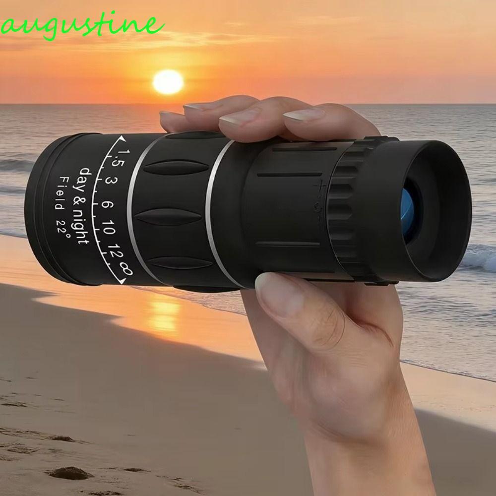 AUGUSTINE กล้องโทรทรรศน์ตาเดียว แบบ 16x52, กำลังขยาย 8X กับเคลือบเลนส์ FMC พร้อมกระเป๋าเก็บ ใช้งานได
