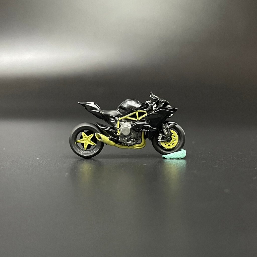 1: 64 รถจักรยานยนต์ Kawasaki Ninja H2R Kawasaki H2R ภาพวาดของขวัญวันเกิดเด็ก