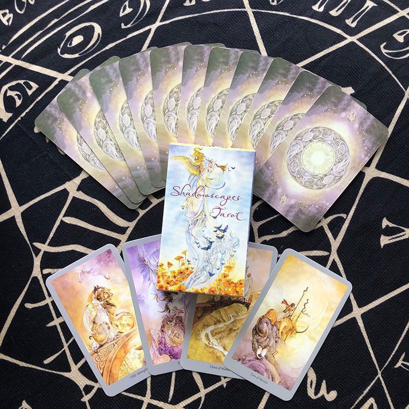 มีการแปลภาษาจีน ดอกไม้ Shadowscapes Tarot พร้อมสต็อก Shadowscapes Tarot การ์ดเกมกระดานภาษาอังกฤษ#hzl