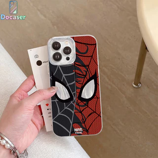 เคสไอโฟน สำหรับ iPhone 17 16 15 Pro Max 11 12 13 14 Pro Max X XR XS Max 7Plus 8Plus เวนอมสไปเดอร์แมน สำหรับผ้าสีไอศรี
