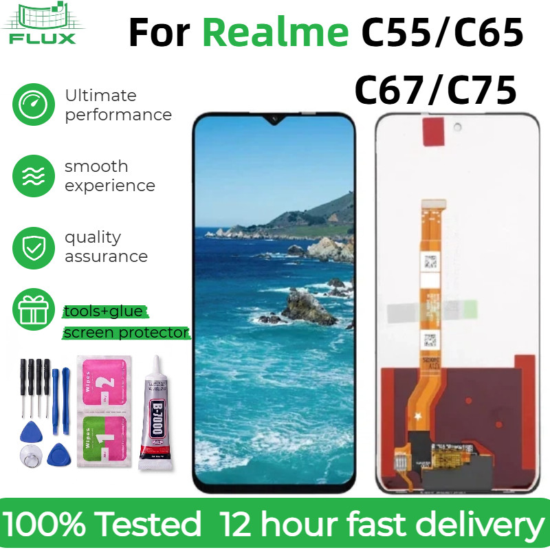 LCD สําหรับ C65/C55/C67/C75 FHD + 90Hz IPS LCD หน้าจอสัมผัสเปลี่ยน