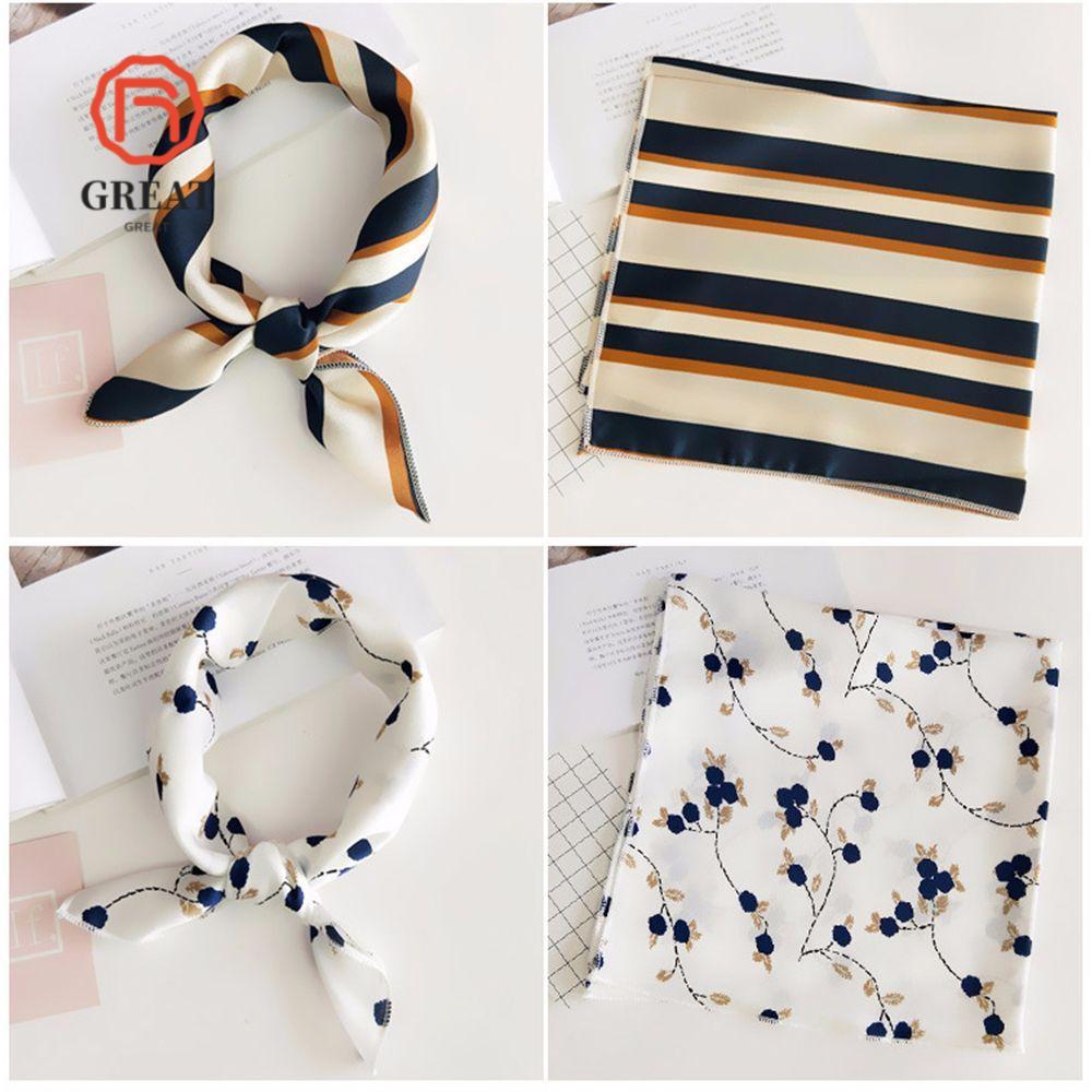 GREAT Silk Feel Satin Gifts Small Vintage Women Hair Tie Band