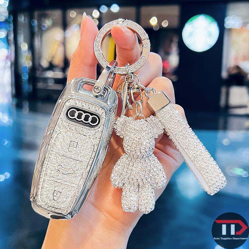 Audi  镶钻汽车钥匙套 适用于 a6/ a4l / a3 / q5l / q7 / q8 / q3 / q2l / a5/ a8