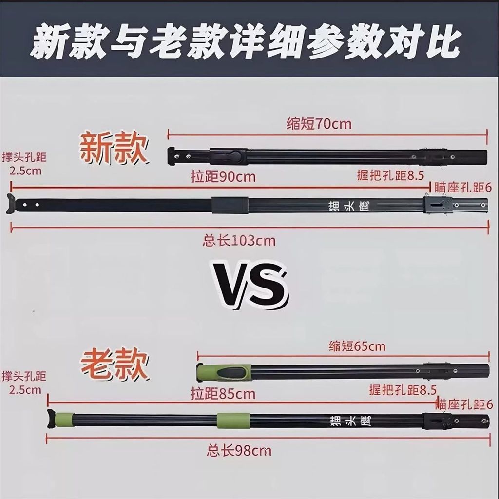Telescopic Shark Net Fishing Rod Expansion Series Expansion Flying Rod หนา 4.27c อลูมิเนียม Extreme 