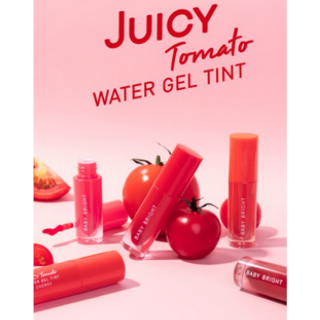เบบี้ไบร์ท ลิปใบเฟิร์น ไม่ติดแมส ติ้นมะเขือเทศ ติ้นทาปาก 2.5g Baby Bright Juicy Tomato Water Gel Tint
