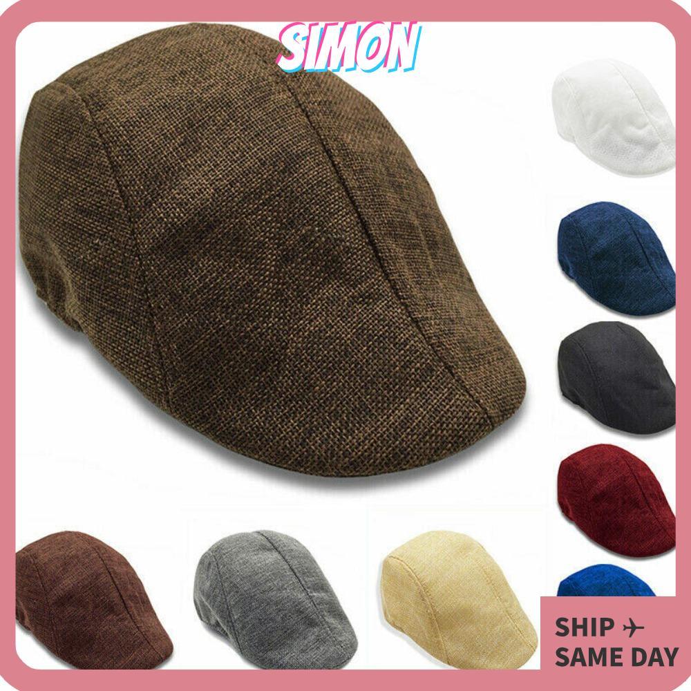 SIMON Golf Driving Hat Men Linen Sun Hat