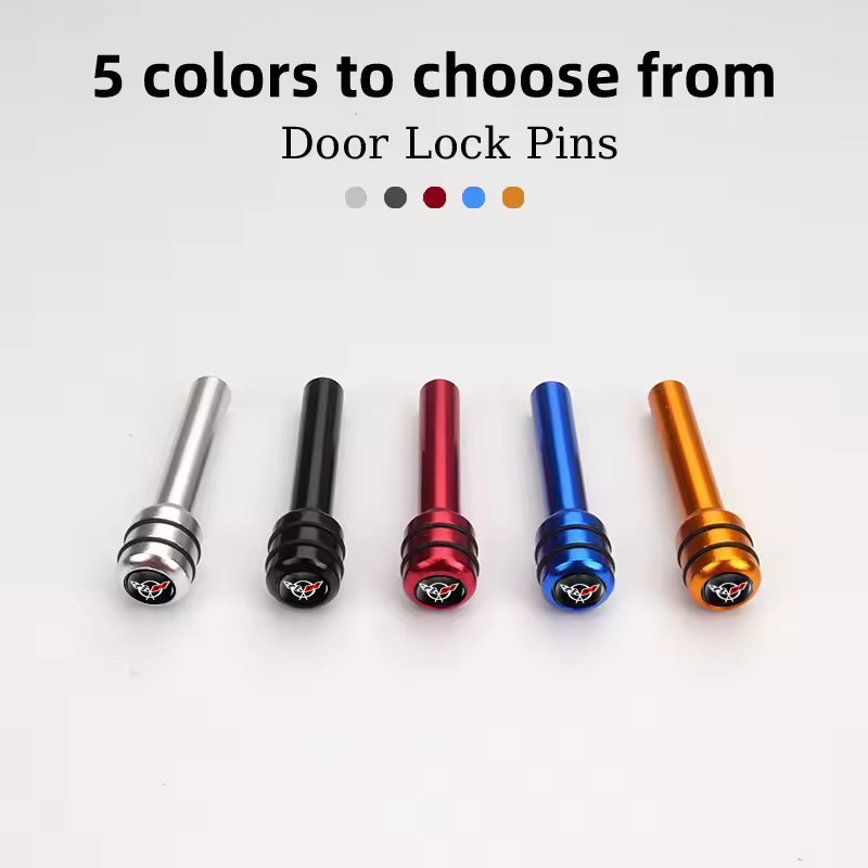 2/4pcs สําหรับ Chevrolet Corvette Cavalier Onix Cruze Aveo Silverado Malibu Sail Captiva รถประตูล็อค Knob Pins หมวกครอบคลุมอุปกรณ์เสริม